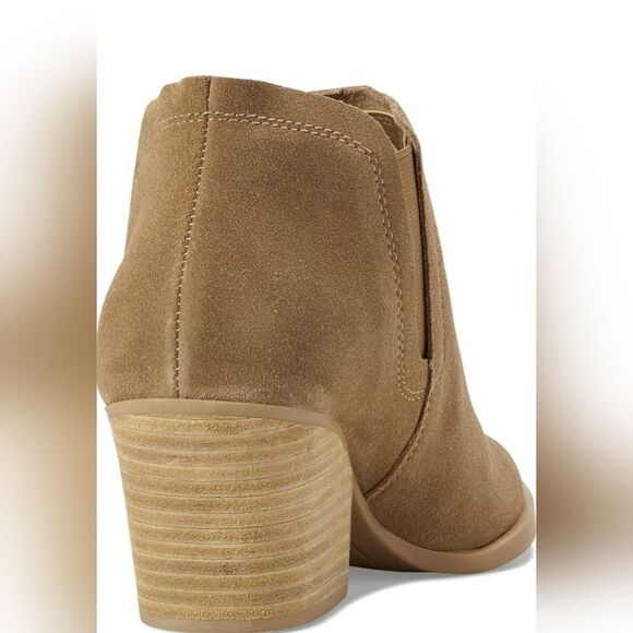 NEW Dolce Vita Booties Women's Size 8 Tan Brown Suede Ankle Boots Slip-On - Picture 4 of 12